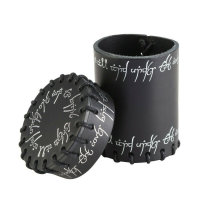 Elven Leather Dice Cup Black