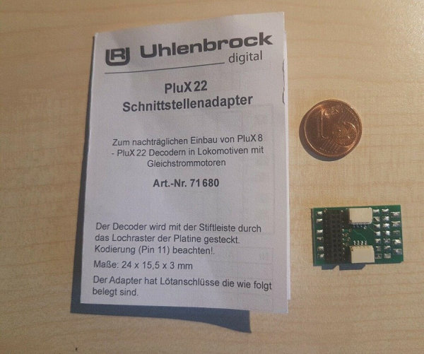 Uhlenbrock 71680 Schnittstellenadapter Platine Plux 8,12,16,22 + Anschluss SUSI LISSY