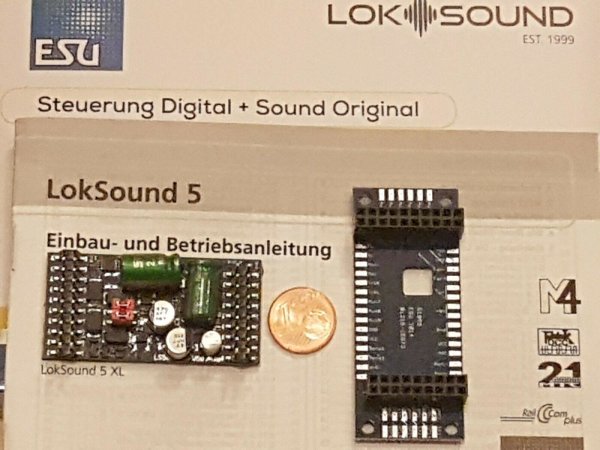 ESU 58315 LokSound 5 L DCC/MOT/M4 mfx Stiftleiste +Adapter +Wunschsound (54399 58515)