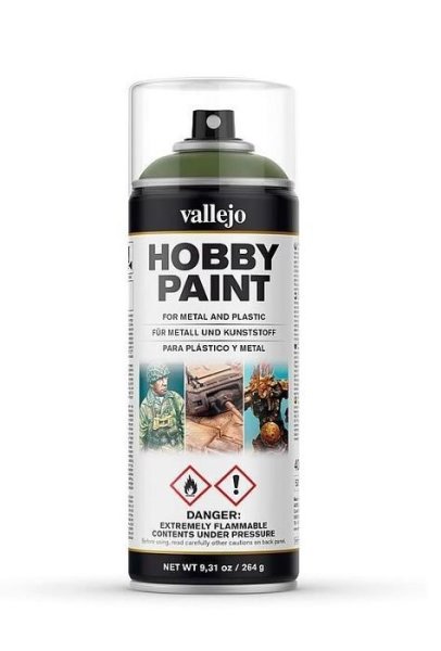 Vallejo Hobby Paint Spray Primer Goblin Green 400ml