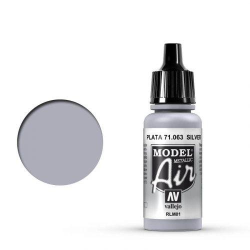 Vallejo Model Air 71.063 Silver, 17ml