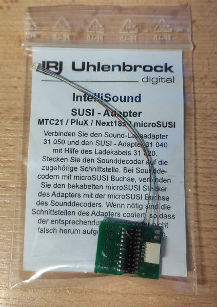 Uhlenbrock 31040 IntelliSound SUSI-Adapter 21MTC / PluX / Next18s / microSUSI
