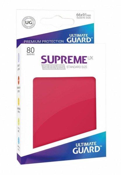 Ultimate Guard Supreme UX Sleeves Standard Rot (80) Kartenhüllen