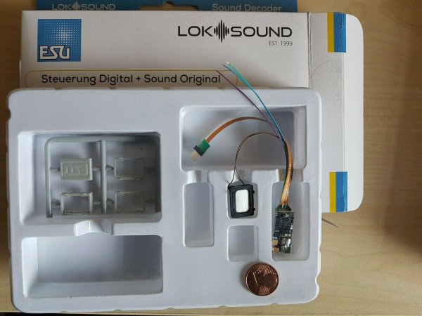 ESU 58816 N/TT/H0 LokSound 5 Micro 6-pol. DCC/MOT/M4 +Lautsprecher +Wunschsound