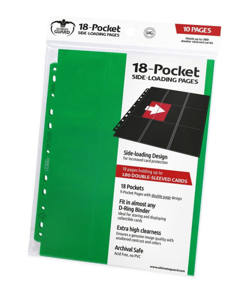 Ultimate Guard 18-Pocket Pages Side-Loading grün green (10)