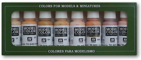Vallejo 70.124  Model Color Set: Face Skin Colors (8 Farben)