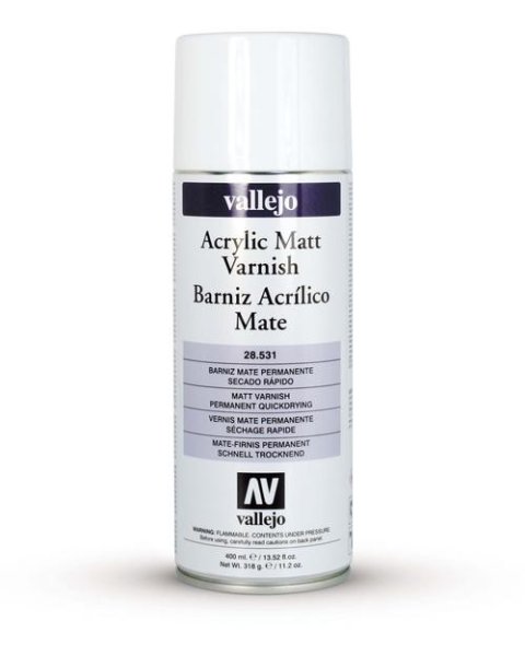 Vallejo 28.531 Premium Acrylic Varnish Spray Matte (Mattlack) 400ml