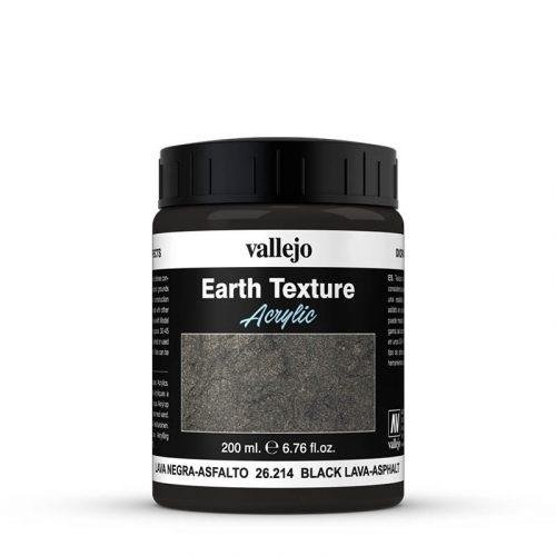 Vallejo 26.214 Acrylic Earth Texture - Black Lava-Asphalt 200ml