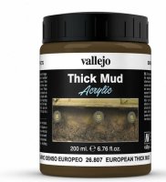 Vallejo 26.807 Acrylic Thick Mud - European Mud 200ml
