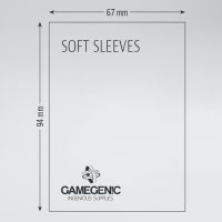 Gamegenic - Soft Sleeves Standard Card Game 67 x 94 mm - Clear (100 Sleeves)