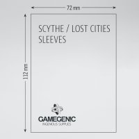 Gamegenic - Prime Scythe und/oder Lost Cities Sleeves 72 x 112 mm - Clear (60 Sleeves)