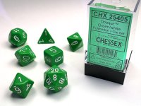 Chessex W&uuml;rfelbox  Opaque Green/white Polyhedral...