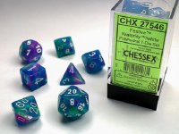 Chessex 7-Die Set Festive Waterlily/white
