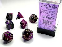 Chessex 7-Die Set Gemini Black-Purple/gold