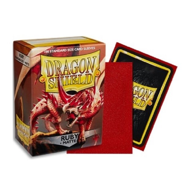Dragon Shield: Matte Rubin Ruby 63x88mm (100) Standard Sleeves Kartenhüllen