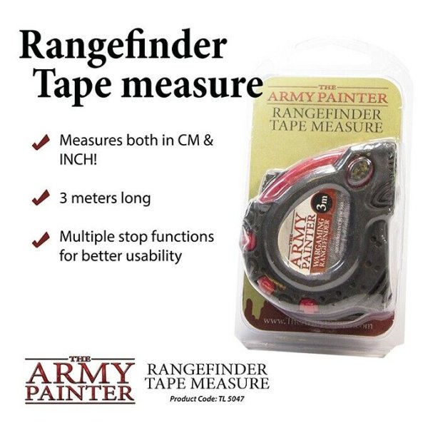 The Army Painter TL5047 Massband 3m, Rangefinder Tape Measure