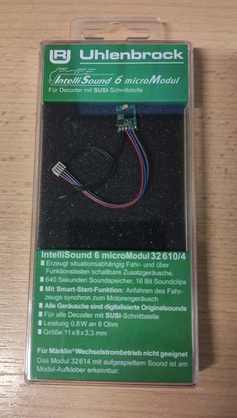 Uhlenbrock 32610 IntelliSound 6 microModul mit großem SUSI Stecker + Wunschsound (32410)