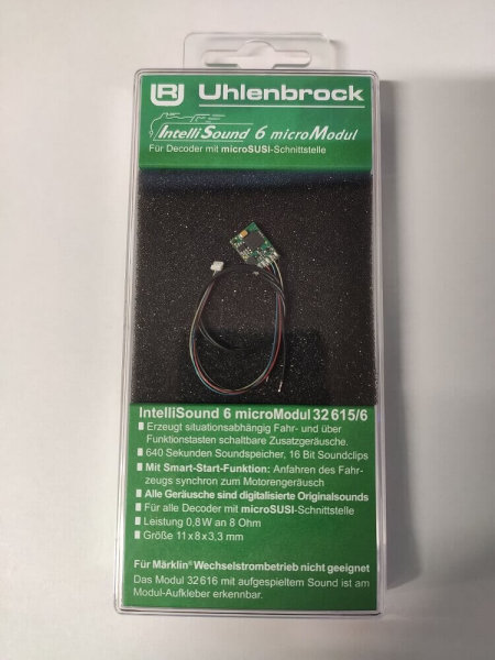 Uhlenbrock 32615 IntelliSound 6 microModul microSUSI  + Wunschsound (32415)