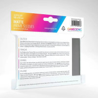 Gamegenic - Matte Prime Sleeves 66 x 91 mm Dark Grey Dunklegrau (100 Sleeves)