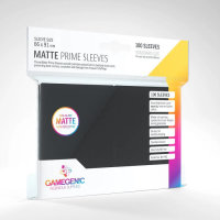 Gamegenic - Matte Prime Sleeves 66 x 91 mm Black Schwarz (100 Sleeves)
