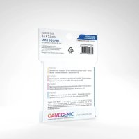Gamegenic - Prime Mini Square-Sized Sleeves 53 x 53 mm - Clear (50 Sleeves)
