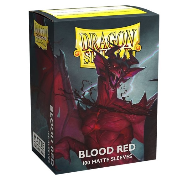 Dragon Shield: Matte Blood Red 63x88mm (100 Sleeves) Kartenh&uuml;llen