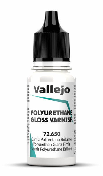 Vallejo 72.650 Polyurethane Gloss Varnish 18 ml - Game Color Auxiliary