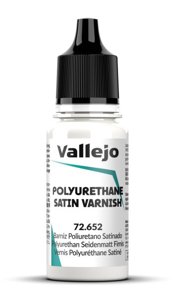 Vallejo 72.652 Polyurethane Satin Varnish 18 ml - Game Color Auxiliary