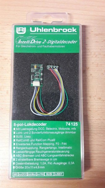 Uhlenbrock 74125 IntelliDrive 2 Lokdecoder 8-pol, mfx DCC/Mot (76425)