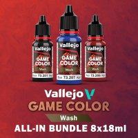 All-In Game Wash Bundle 8x18 ml - Game Wash Vallejo