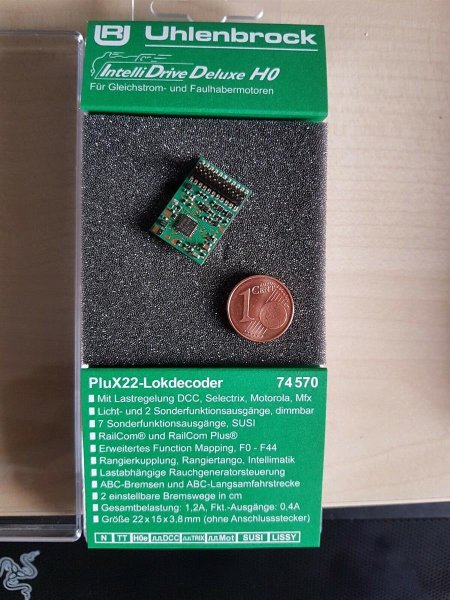 Uhlenbrock 74570 Multiprotokoll Lokdecoder H0 PluX22 MOT DCC SUSI mfx