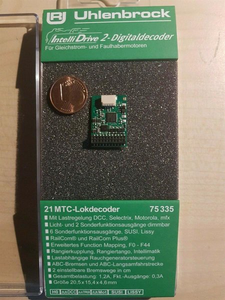 Uhlenbrock 75335 IntelliDrive2 Lokdecoder H0 21MTC, MOT,...