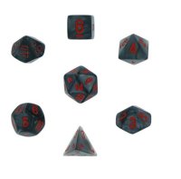 Chessex Velvet Black-Red 7-Würfel Set (Signature)