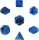 Chessex Vortex Blue-Gold 7-Würfel Set (Signature)