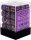 Chessex Signature 12mm d6 with pips Dice Blocks (36 Dice) - Vortex Purple w/gold