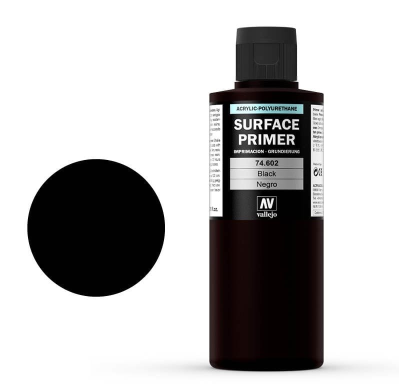 Vallejo Surface Primer: Black (200ml)-74602 / 8429551746021