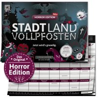 STADT LAND VOLLPFOSTEN &ndash; HORROR EDITION - Jetzt wird&rsquo;s gruselig (DinA4-Format)