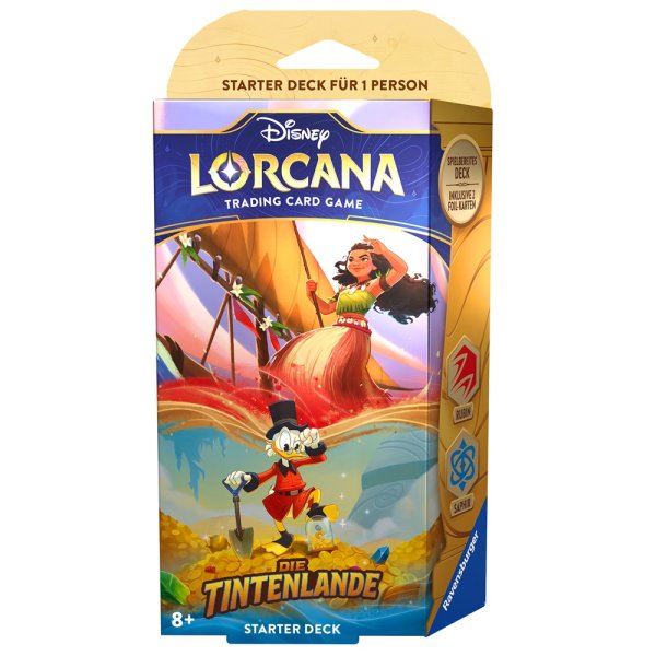 Disney Lorcana Starter Deck "Die Tintenlande" Set 3 - Rubin Saphir (DE)