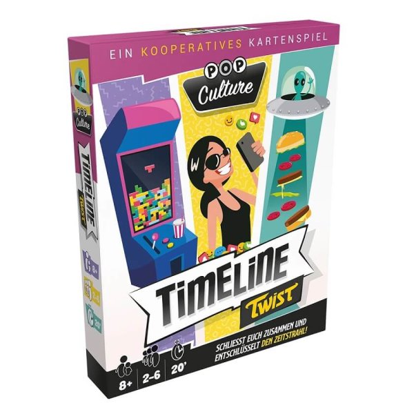 Timeline Twist: Pop Culture (DE) Kooperatives Kartenspiel