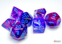 Chessex Nebula Nocturnal/blue Luminary Polyhedral 7-Dice Set