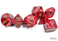 Chessex Scarab Scarlet/gold Polyhedral 7-Dice Set