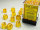 Chessex Translucent Yellow/white 12mm d6 Dice Block (36 dice)