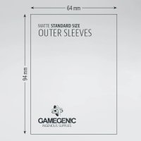 Gamegenic - Matte Outer Sleeves Standard Card 69 x 94 mm...