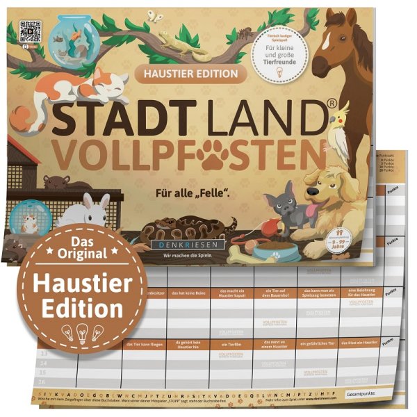 STADT LAND VOLLPFOSTEN – Haustier Edition (DinA4-Format) (DE)