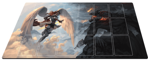 Neverrift TCG Playmat: Valkyrie & Fire Giant 36cm x 60cm